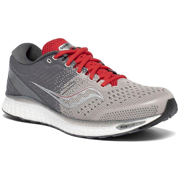 SAUCONY Freedom 3 Comfortable Cushioning Mesh Slip-Resistant Lightweight Low-Top Running Shoes Men Sneaker Gray Red S20543-30