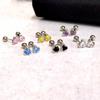 Explosive Color Love Stud Earrings, Women's Earbone Studs, High-end Niche Design, Sweet and Cool Cochlear Studs, Cartilage Earrings, Earrings.
