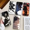 Custodia per Telefono Levi Ackerman Attack On Titan Per IPhone 17 Air 16 15 14 13 Pro Max 11 12 Copertura Nera in Silicone
