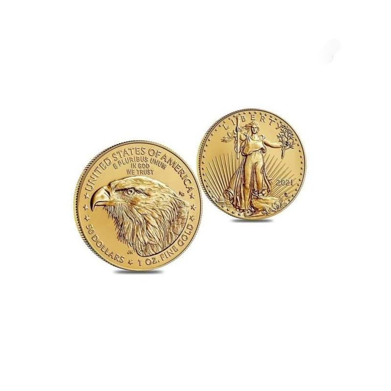 Statue of Liberty Commemorative Coin, Commemorative Medal, Coin, Eagle Ocean Gold and Silver Commemorative Coin, Christmas Gift, Stocking Stuffers