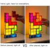 Tetris Stackable Table Light, Tangram Puzzle LED Lamp, 3D Induction Interlocking Desk Lamp, Fun T...