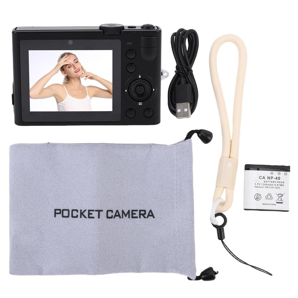 64MP 5K Photo Video Camera WIFI Rear Front Double Lens 2.8 Inch Touch Screen Beauty Camera with Fill Light for Selfies