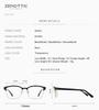 ZENOTTIC Square Prescription Glasses Men Optical  Myopia Progressive Eyeglasses Half Frame Anti Blue Light Photochromic Eyewear