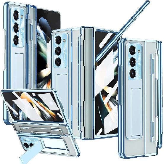 NINKI Compatible Samsung Galaxy Z Fold 5 Case with S Pen Holder & S Pen,Screen Protector Hinge Case for Samsung Z Fold 5 Case with Kickstand,Samsung