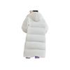 Anta Lifestyle Series Printed Logo Zipper Thickened Hooded Down Jacket Women Outerwear Ivory-White 962248971-3