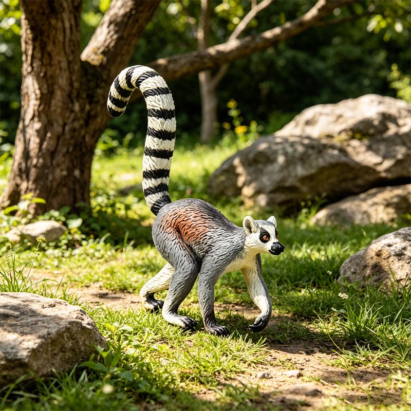 Realistic Animal Heart Model Toy: Lemur, Raccoon, Orangutan, Baboon