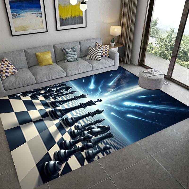 2025 New Chess Piece Carpet Rug for Living Room Bedroom Home Sofa Decoration,Kids Play Non-slip Floor Mat
