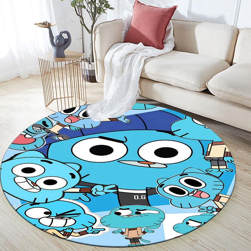 Gumball pattern round rug,Carpet Rug for Living Room Bedroom Playroom ,Non-slip Floor Mat,Holiday Gifts and Birthday Gifts.
