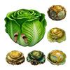 Fußmatte rutschfest Kristall Samt Teppich 3D Chinakohl Form Wohnzimmer Schlafzimmer Plüsch Bodenmatte Heimdekoration