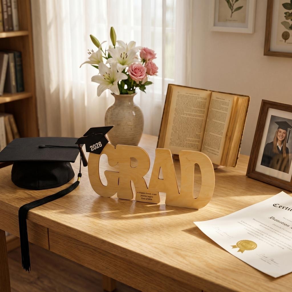 Graduation Wooden Desktop Decoration