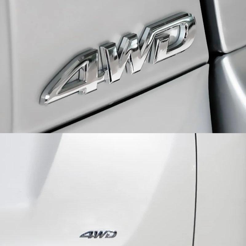 3D Premium New Design 4WD Displacement for All 4 Wheel Drive SUV Off-road Car Hood Fender Trunk Rear Bonnet Nameplate Decal Emblem Badge Sticker