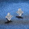 0.8ct D Color Moissanite Stud Earrings For Women Top Quality 100% 925 Silver Sparkling Wedding Jewelry