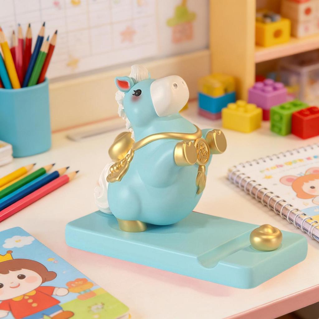 Phone Stand for Desk  Cartoon Horse Character Resin Phone Tablet Stand Desk Decor Mount Holder 2026 Ornament Cell Phone Bracket