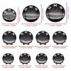 For BMW E46 82mm Hood F10 74mm Trunk Emblem 7Pcs Full Black Carbon Fiber Badge Set E90 68mm Wheel F30 Steering G20 X5 M4 Auto