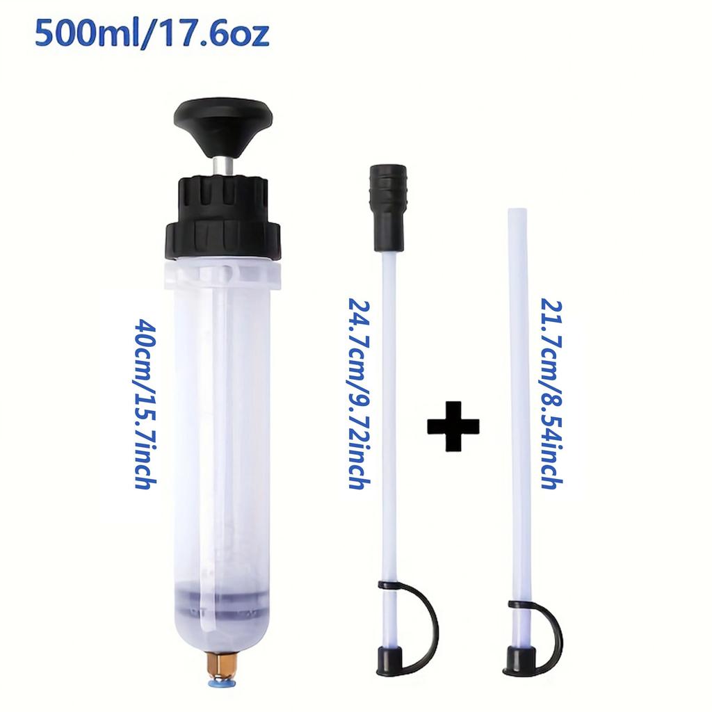 500CC / 200CC Car Oil Extractor Pump, Gear Oil, and Brake Fluid Extractor, Auto Vacuum Fuel Transfer Hand Pump