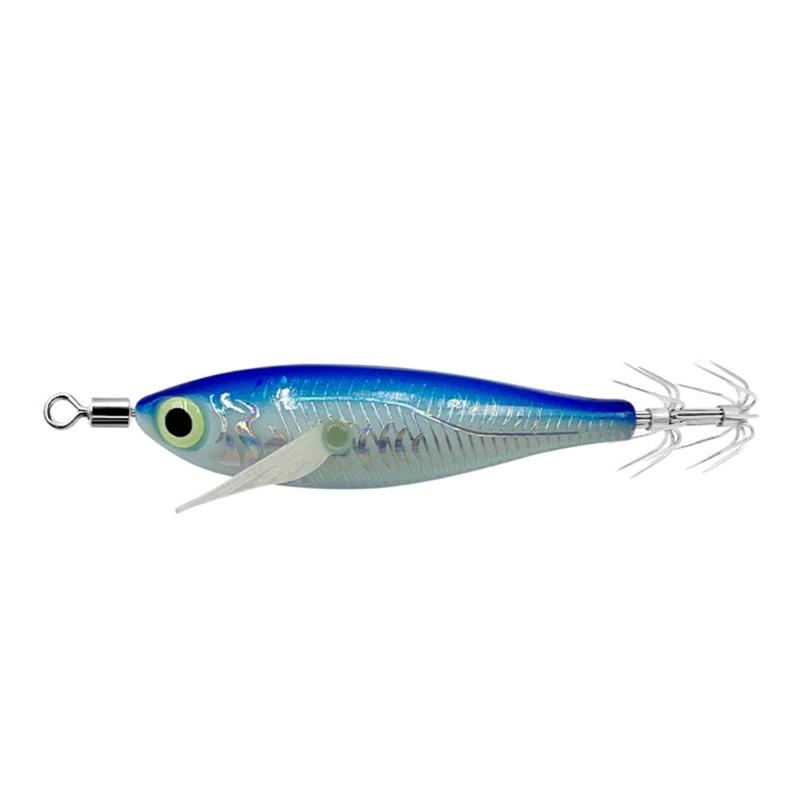 Assorted Color Round Belly Fishing Baits 3D Artificial Fishing Squid Jig Lures with Shrimp Designs for Effective Fishing