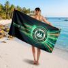 Plymouth Argyle FC Custom Beach Towel, Personalized Name Text Print, Football Logo Soft Quick‑Dry Towel Holiday Gift