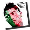 Panou Artistic Fotbal Internațional Echipa Națională a Portugaliei Cristiano Ronaldo, Poster Interior Suspendat pe Perete din Lemn (Numai panou artistic de 26*26 cm)