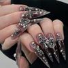 12Grid Vintage Cross Nail Art Charms Y2K Metal Style Alloy Cross Skeleton Angel Nail Decorations Accessories