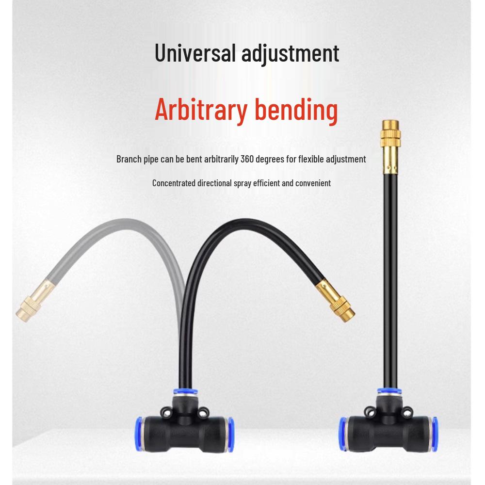 Low-Pressure Quick-Connect Mist Nozzle for Humidification, Dust Control, Seedling Watering, Aquaculture Cooling, and Automated Watering
