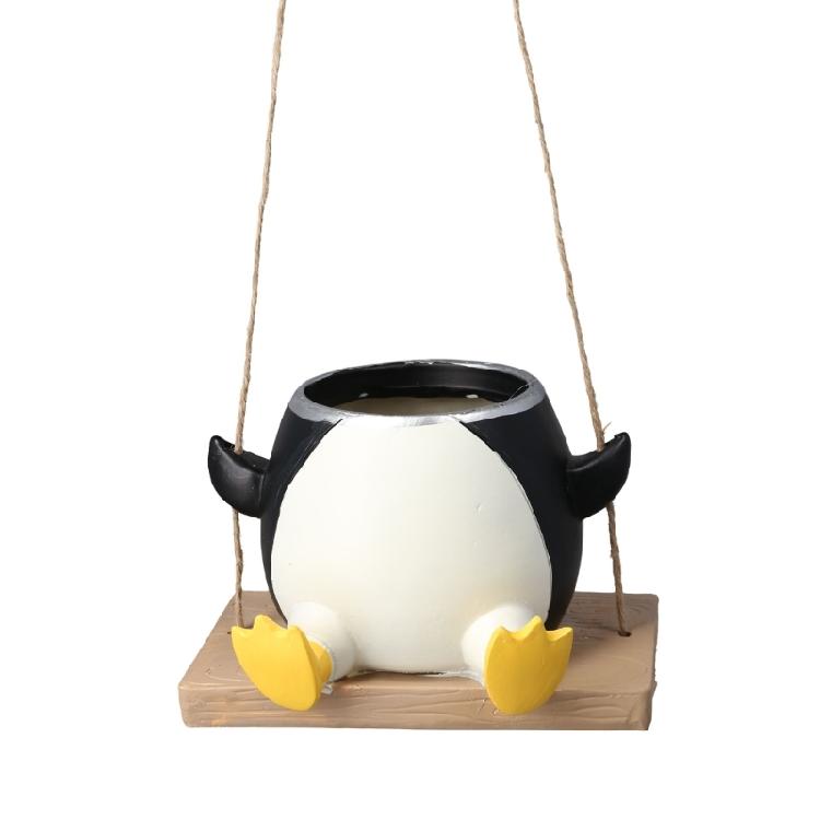 Swing Planter Pots Swing Penguins Planter Pots for Indoor Outdoor Hangings Planter 1