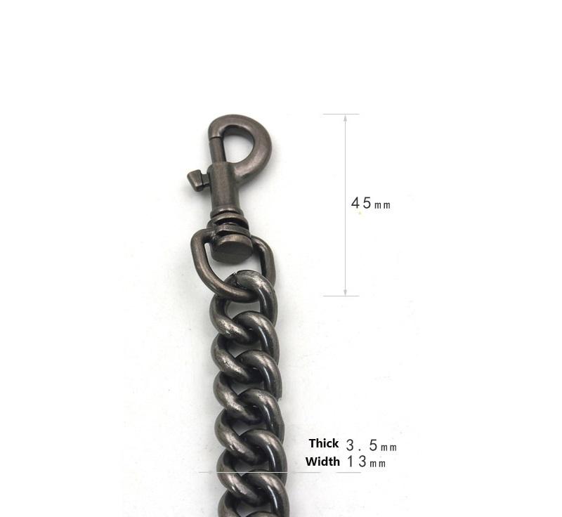 Aluminum Chain Strap Bag Silver Gold Metal Chain 13mm Designer Shoulder Bag Chain Replacement Accessories Hardware 120cm