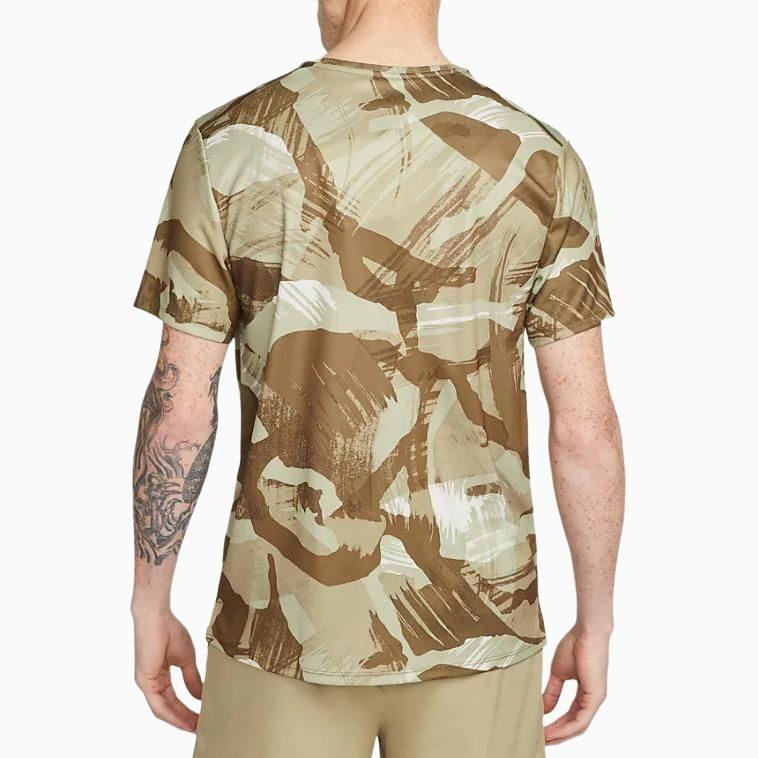 Nike T Shirts Men's Rush Umber Crew Neck Moderate Straight Fit FD4053-242