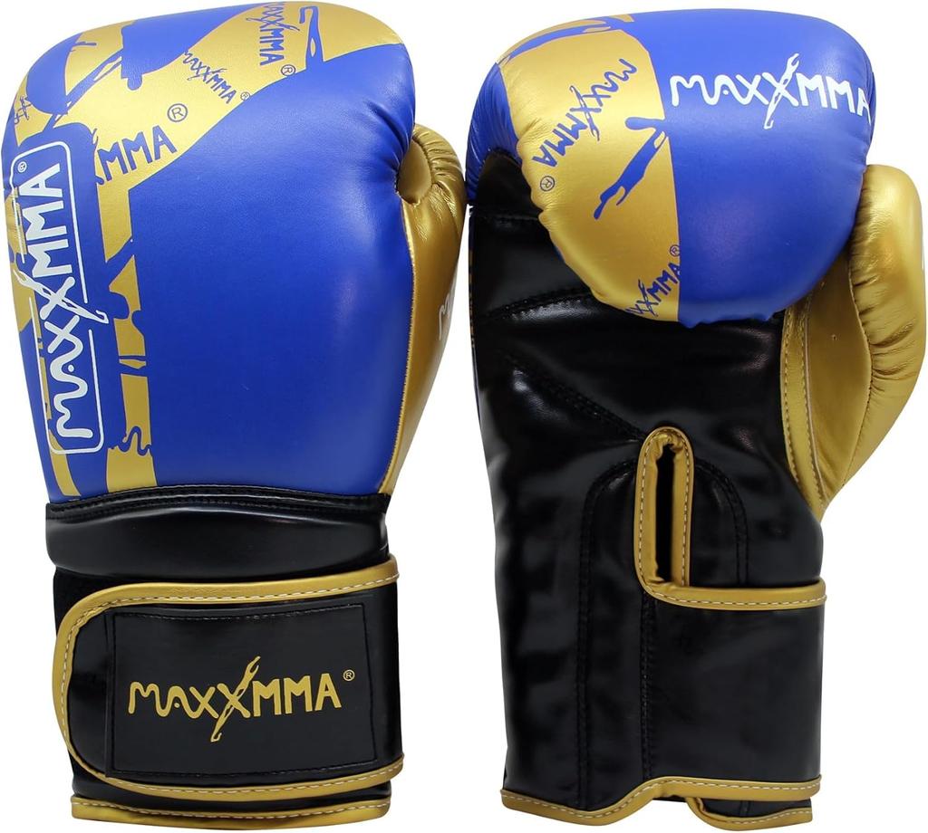MaxxMMA Boxerské rukavice Punchingové rukavice Prodyšné Kickbox MMA Punchingové rukavice Boxovací pytel MMA Tréninkové rukavice 10 (Modrá, oz)