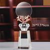 Customized Portrait Photo Color Printing Crystal Trophy Enterprise Excellent Employee Home Decor Award Honor Lettering Medal 1Pc