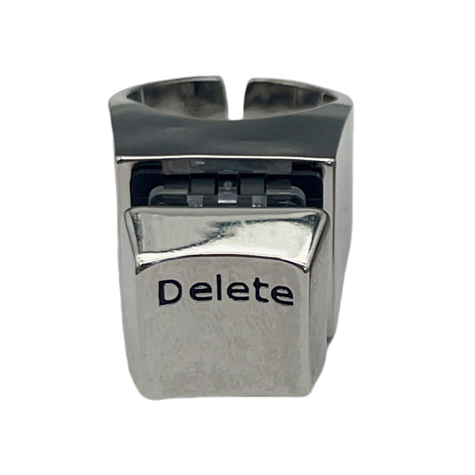 

Уникальные кольца для клавиатуры Delete в глянцевом и матовом стилях, изготовленные из прочных сплавных материалов для креативных личностей A