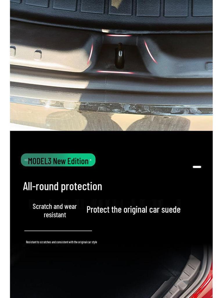 Tesla Model 3 Rear Trunk Protector Plate - Updated Threshold Strip Interior Accessory