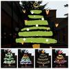 Colorful Christmas Tree Stickers Waterproof Portable Glass Electrostatic Film Transparent Visible On Both Sides