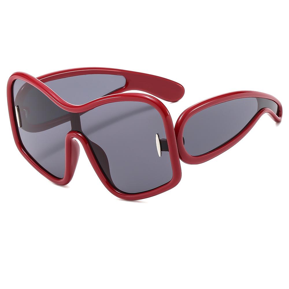 New Integrated Large Frame One-piece European and American Women's Sunglasses Fashion Trend Men's Sunglasses Women