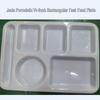 Food-Grade Melamine 14-Inch Rectangular Divided Serving Tray
