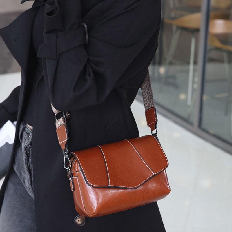 New Women's Shoulder Bag Luxury Designer Vintage Crossbody Bag High Quality Cowhide Women Square Messenger Bags 3412