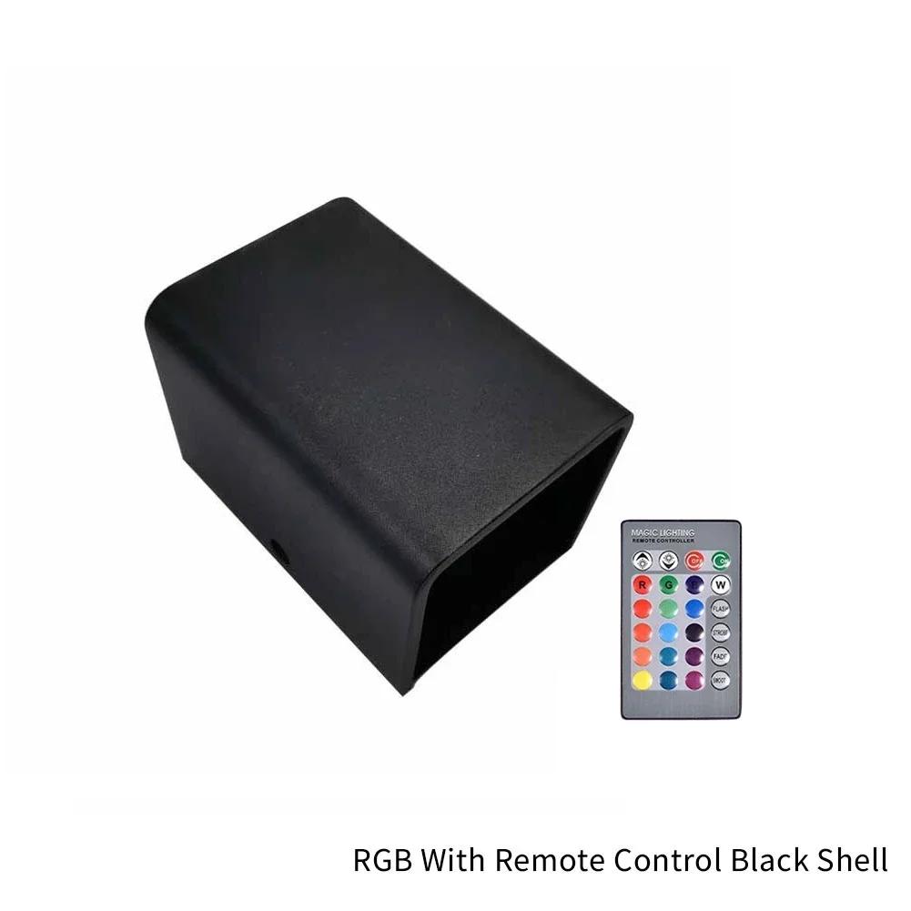 Dimmable Square Led Wall Lights Aisle Corridor Multicolor Up Down Lamps With Remote Control For Bedside Bedroom Home Decoration