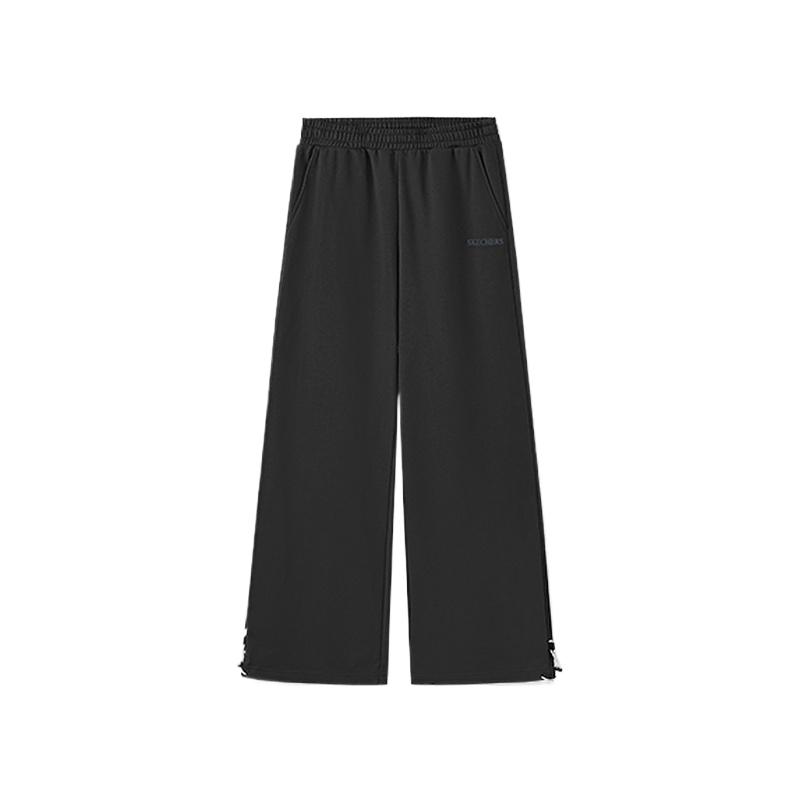 Skechers Solid Color Woven Comfortable Breathable Casual Pants Women bottoms L325W095-0018 S