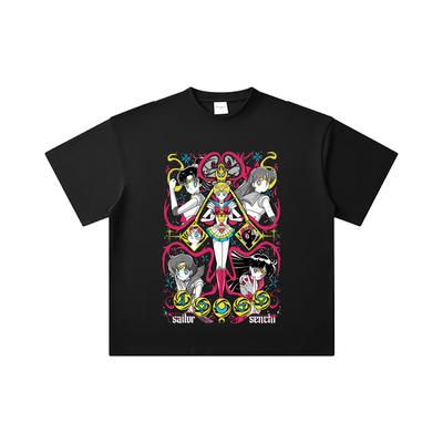 260 GSM Double Yarn 32 Count 100% Cotton Sailor Moon V2 Print Unisex Heavy Cotton T Shirt