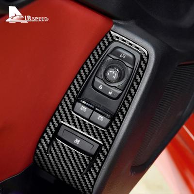Real Carbon Fiber Car Door Window Switch Button Panel Trim Sticker For Subaru BRZ Toyota GR86    LHD RHD Accessories