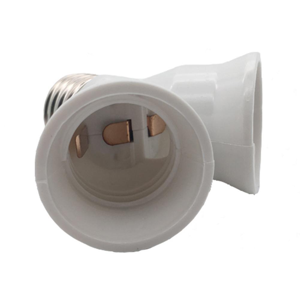 E27 Lamp Head Changed From Two Lamp Holders White Fireproof Light Base Lamp Socket Bulb Holder R2Q1
