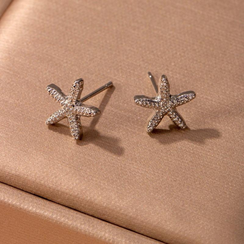 Cold Style Fashion Trend Starfish Earrings Women's Personalized Design Popular Earrings Ear Jewelry