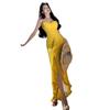 Elegant Slim Fit Irregular Split Beach Dress - Perfect for Vacations, Parties, and Birthdays