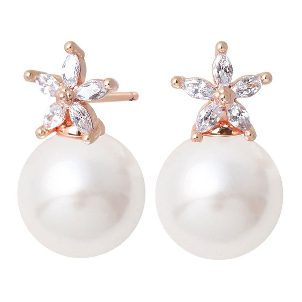 14K Gold Filled Pin Pentas Women's Daily Simple Pearl Earrings
