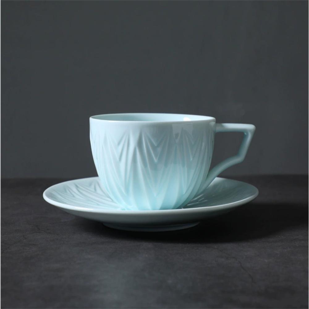 1X Japanese Style Creative Retro Ceramic Coffee Cup Mugs Saucer Set Tea Coarse Coffee Milk Cups Mug