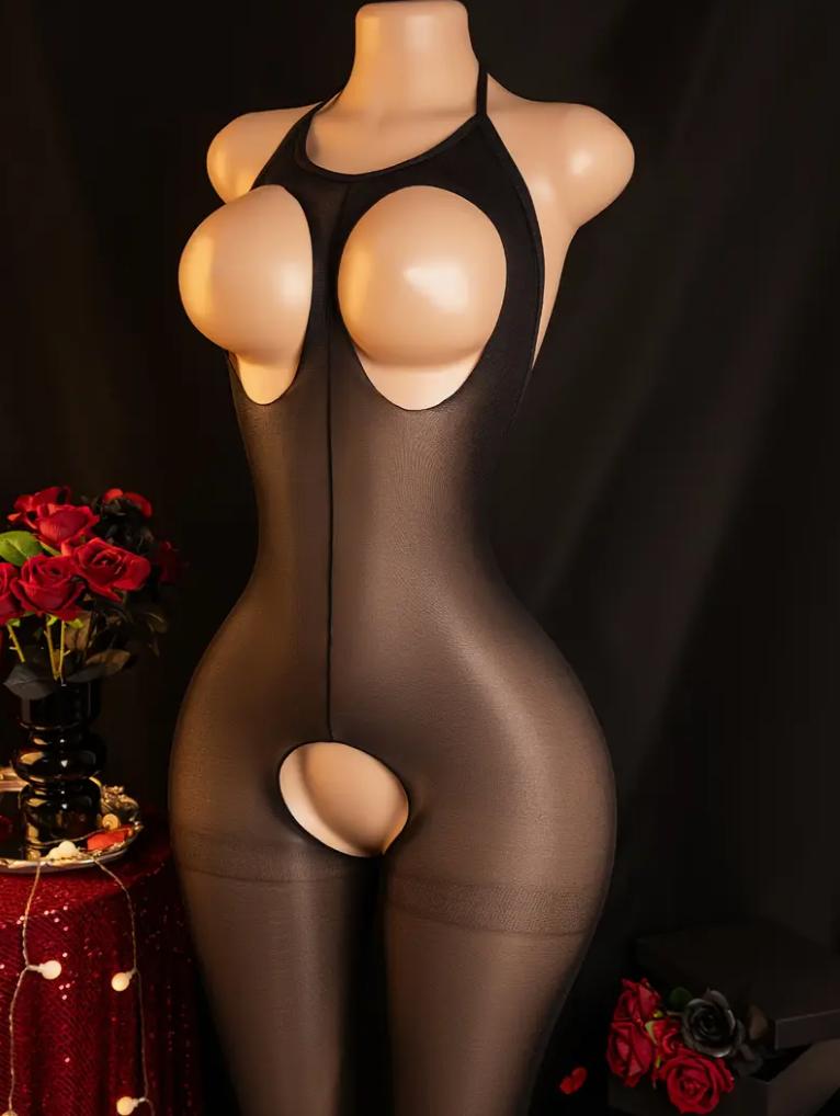 For Sex Bold Body Crotchless Bodysuits Transparent Bodystocking Suit Open Bra Outfits Erotic Costumes Sexy Fishnet Lingerie