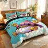 Majin Buu Pattern Bedding Quilt Set Quilt Cover Pillowcase Home Birthday Gift(1 * duvet cover + 2 * pillowcase, without core)