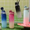 1000ML Large Capacity Sports Water Bottle with Time Marker Outdoor Travel Gym Fitness Jugs Leakproof Plastic Bottles Drinking