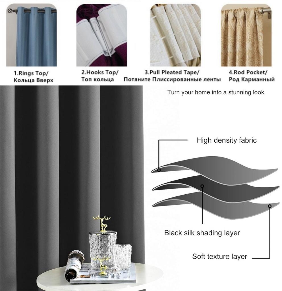 310cm Elegant Stylish Premium Living Room Space Design Draperies 80 - 95 % blackout Bedroom Windows DrapesNoiceReduceDrapes