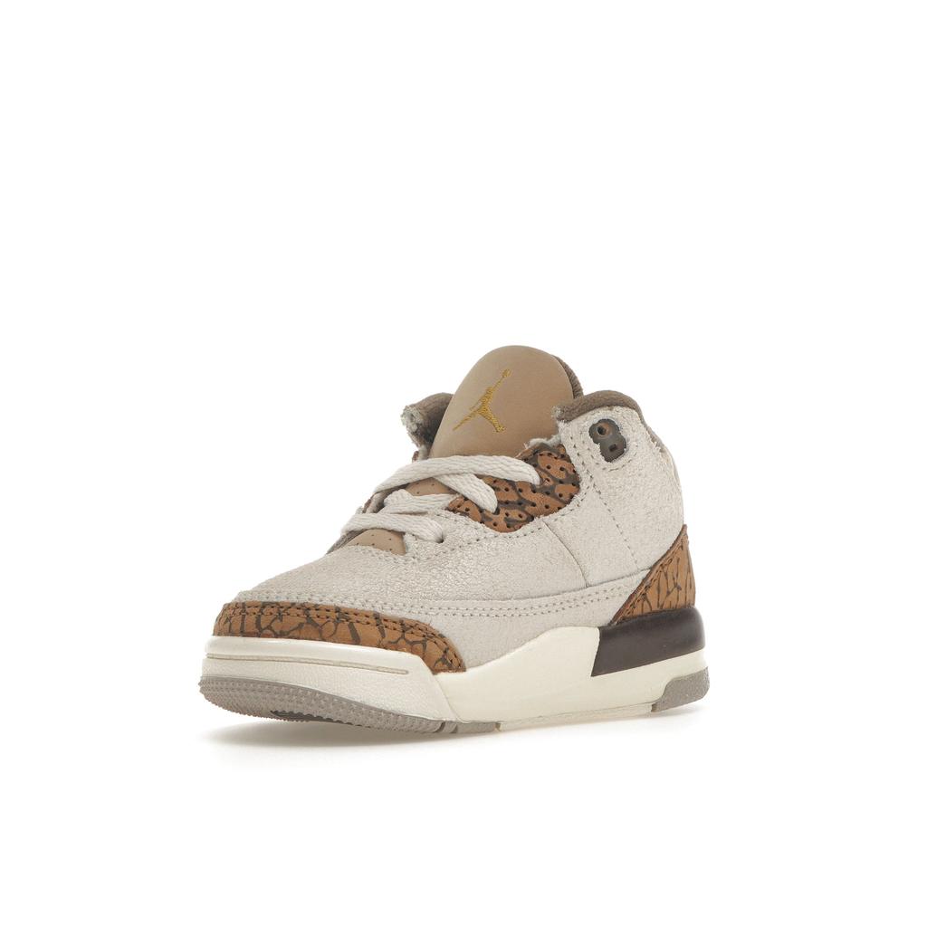 Air Jordan 3 Retro TD Palomino Babysneakers Krem Lys-Orewood-Brun Metallisk-Gull DM0968-102