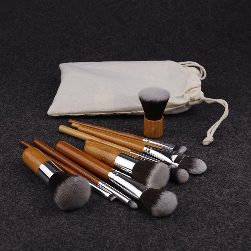 

11Pcs/Set Makeup Brushes Set Cosmetic Eyeshadow Foundation Concealer Makeup Brush Set With Bag